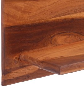 Mensole da parete 2 pz 112x20x26 cm in legno massello di acacia