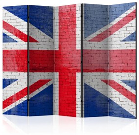 Paravento Bandiera britannica II (5 parti) - bandiera del Regno Unito