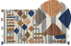 Tappeto kilim lana multicolore 80 x 150 cm KASAKH Beliani
