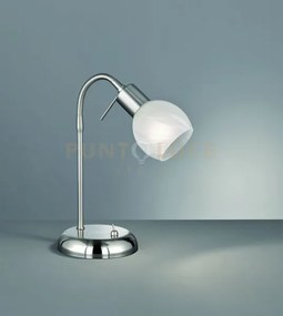Antibes lampada da studio metallo colore acciaio satinato con diffu...