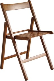 Sedia richiudibile per campeggio casa giardino in legno massello Noce set 4