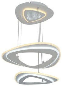 Lampadario LED moderno Camilla bianco, luce con 3 temperature di colore 3200 lumen, NOVECENTO