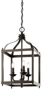 Kichler - Lampadario a sospensione con catena LARKIN 3xE14/60W/230V antracite