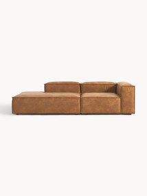 Chaise longue componibile in pelle Lennon