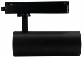 Faro LED 30W Monofase Nero, 38°/60°, 130lm/W, CRI92, no Flickering Colore  Bianco Naturale 4.000K