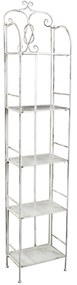 Scaffale 5 piani stile provenzale in ferro verniciato