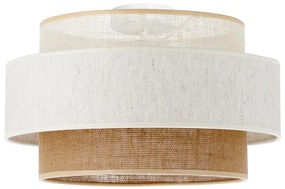 Plafoniera BOHO 1xE27/60W/230V Ø 40 cm bianco/iuta