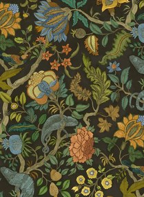 Josephine Munsey Tapete Chameleon Trail - Black, Orange and Blue