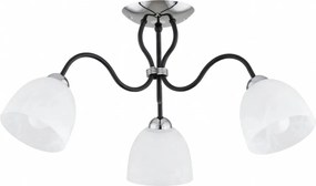 Lampadario a soffitto ARIEL 3xE27/15W/230V cromo lucido/nero