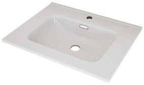 Lavabo da appoggio New a incasso rettangolare in ceramica L 61 x P 46 x H 1.8 cm bianco