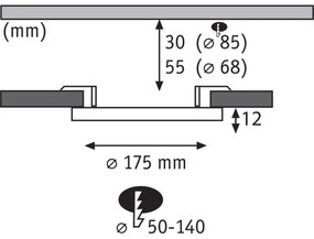 Paulmann 79965 - LED/13W IP44 dimmerabile da incasso per bagno AREO 230V