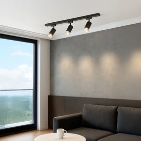 Faretto nel sistema a binario PIPE 3xGU10/10W/230V nero