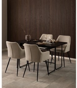 Set di sedie da pranzo beige in imbottito con braccioli 2 pz Lizzy – Actona