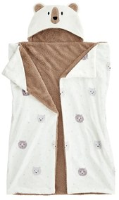 Coperta da bambini con cappuccio marrone e color crema in micropile 90x125 cm Cosy Bear – Catherine Lansfield