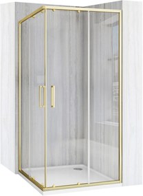 Rea City box doccia 90x90 cm oro spazzolata/vetro trasparente REA-K6443
