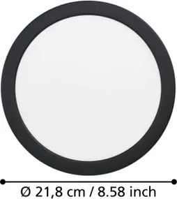 Eglo 901389 - Faretto da incasso LED FUEVA LED/18,5W/230V Ø 21,6 cm nero