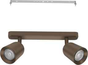 Eglo 901949 - Faretto CAMALDOLI 2xGU10/10W/230V bronzo