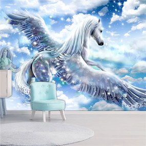 Fotomurale  Pegasus (Blue)  Colore Bianco, Dimensioni e Misure 100x70