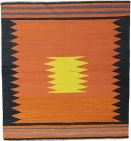 Kilim Tappeto 90x90 (Iran) Tessuto A Mano
