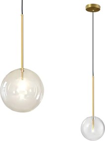 Lampada da soffitto a sospensione con sfera di vetro 20cm APP1683-1CP