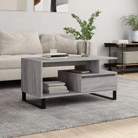Tavolino Da Salotto Grigio Sonoma 90x49x45 Cm Legno Multistrato /