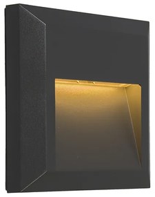 Lampada da parete moderna grigio scuro quadrata con LED - Gem