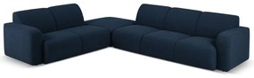 Divano angolare blu scuro in tessuto bouclé (angolo sinistro) Molino - Micadoni Home