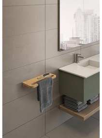 Gedy - Mensola con gancio per asciugamani HIMALAYA 14,5x40 cm bambù