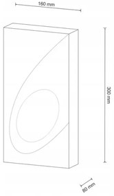 Applique KOMETA 1xE14/12W/230V gesso/bianco