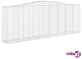 vidaXL Cesto Gabbione ad Arco 400x50x140/160 cm Ferro Zincato