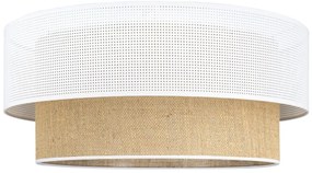 Plafoniera BORHO 1xE27/60W/230V Ø 40 cm bianco/iuta