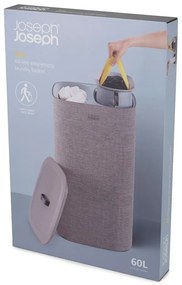 Cesto per biancheria in tessuto grigio, 60 l Tota - Joseph Joseph