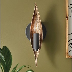 Quintiesse QN-WILLOW1-CBK - Lampada da parete WILLOW 1xE14/40W/230V oro/nero