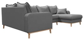 Divano angolare grigio (angolo destro) Beata - Ropez