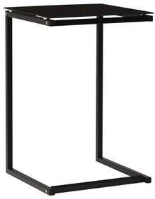 Tavolino nero 40x40x60 cm in vetro temperato