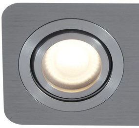 Faretto da incasso rotondo color canna di fucile GU10 50mm orientabile e inclinabile IP44 2-luci - Alberto