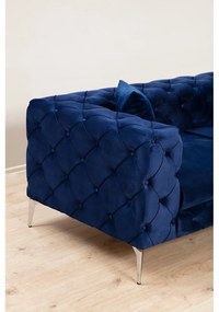 Divano in velluto blu scuro 197 cm Como - Artie