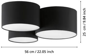 Eglo 99508 - Plafoniera  PASTORE 3xE27/60W/230V