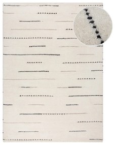 Tappeto in lana color crema tessuto a mano 160x230 cm Dottie Linear - Flair Rugs