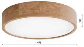 Plafoniera da bagno CLEO 4xE27/24W/230V IP54 diametro 47,5 cm quercia