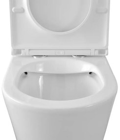 Wc filomuro monoblocco Rimless scarico universale e sedile rallentato Klan