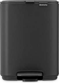 Cestino per la spazzatura grigio scuro in acciaio con pedale 4 l Bo – Brabantia