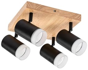 Rabalux 73124 - Plafoniera TORAS 4xGU10/5W/230V rovere
