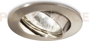 Swing faretto orientabile 45° 1 luce attacco gu10 nickel d.8,2cm