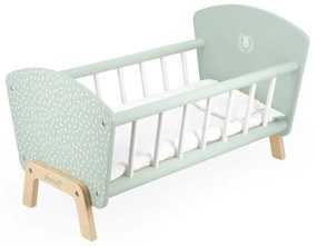 Culla in legno per bambole con copertina e cuscino - Zen