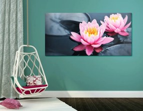 Quadro su tela – Fiore di loto nel lago