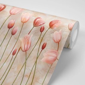 Carta da parati – Tulipani rosa antico