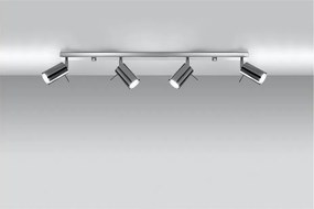 Lampada da soffitto in argento 4L Etna - Sollux