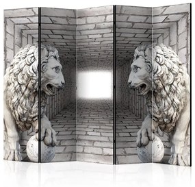 Paravento  Stone Lions II [Room Dividers]  Colore Grigio, Dimensioni e Misure 225x172