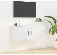 Mobile Porta TV a Parete Bianco Lucido 100x34,5x40 cm cod mxl 23173